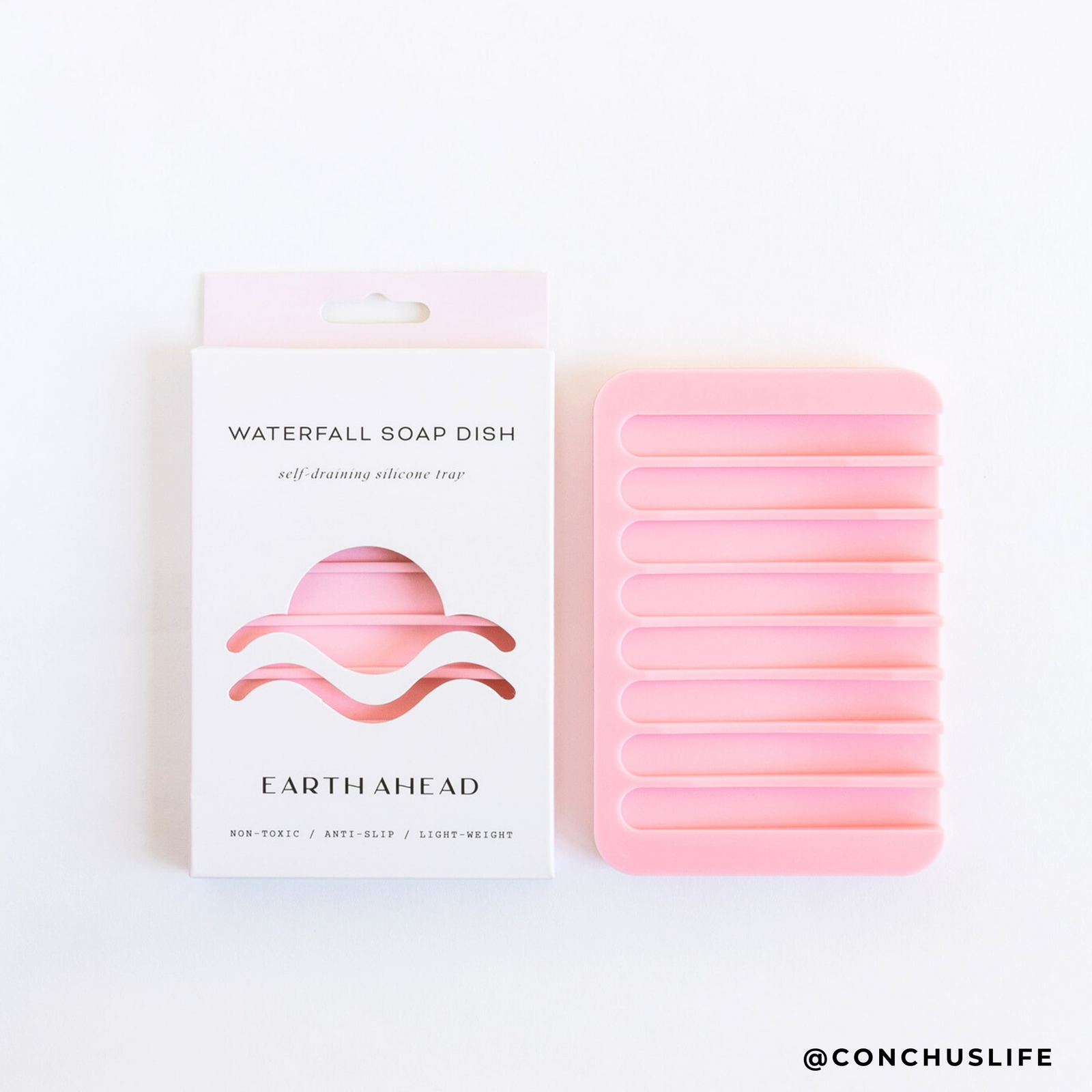 Waterfall Silicone Soap Dish - Pink