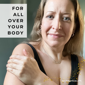 Person applying CONCHUS MERRY Body Butter to arm for soft nourished winter skin