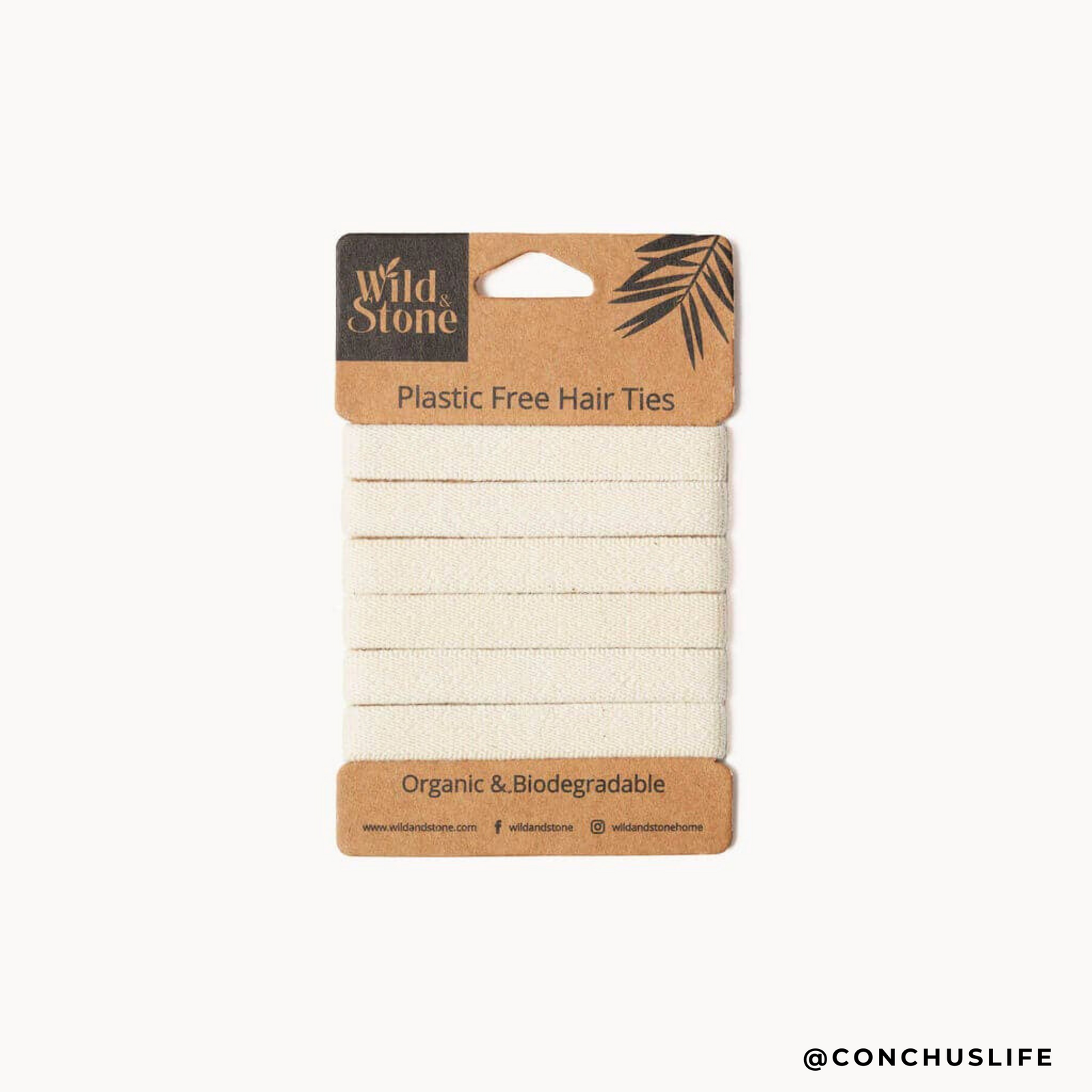 Hair Ties - Plastic Free - 6 Pack (Blonde)
