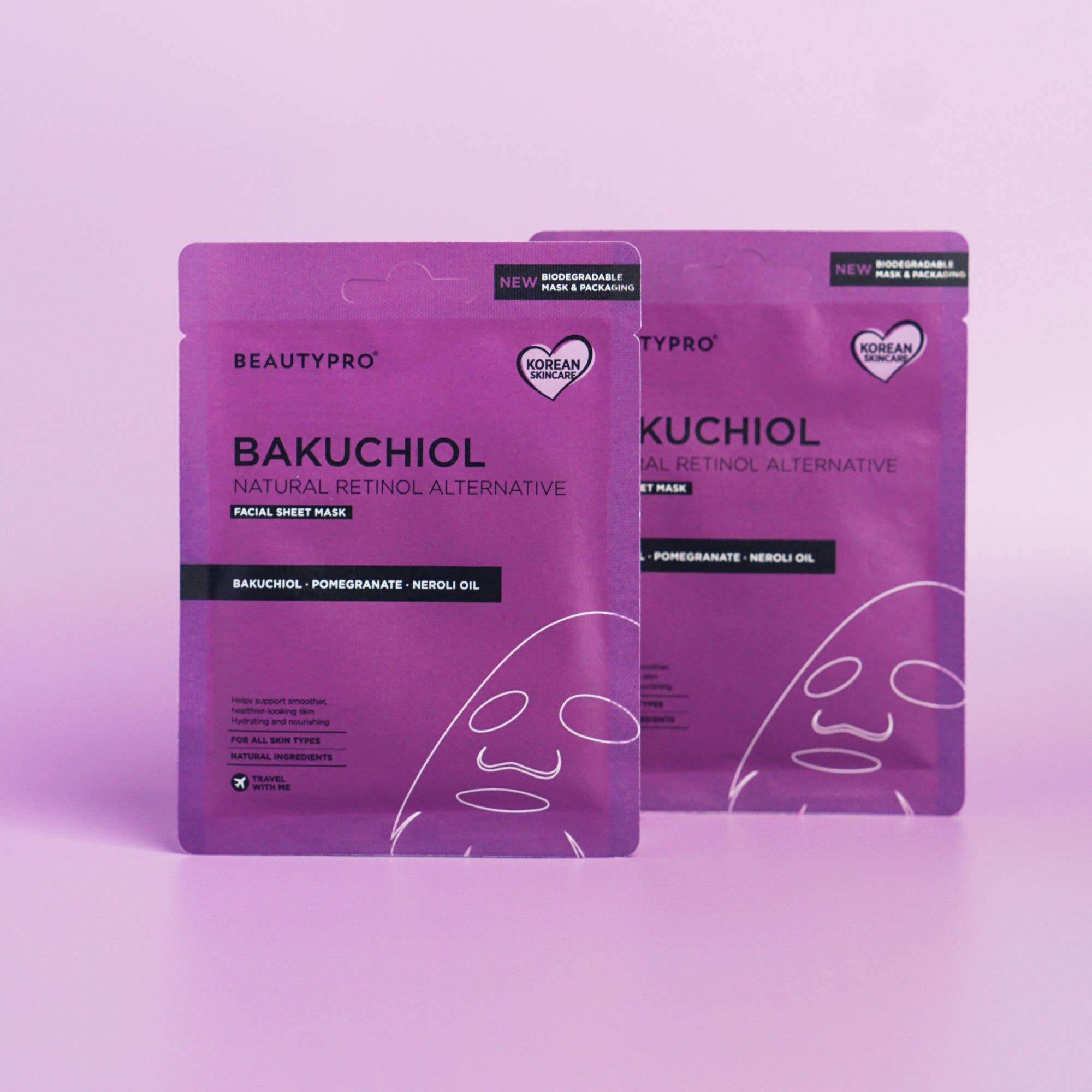 BAKUCHIOL Natural Retinol Facial Sheet Mask - 100% Biodegradable
