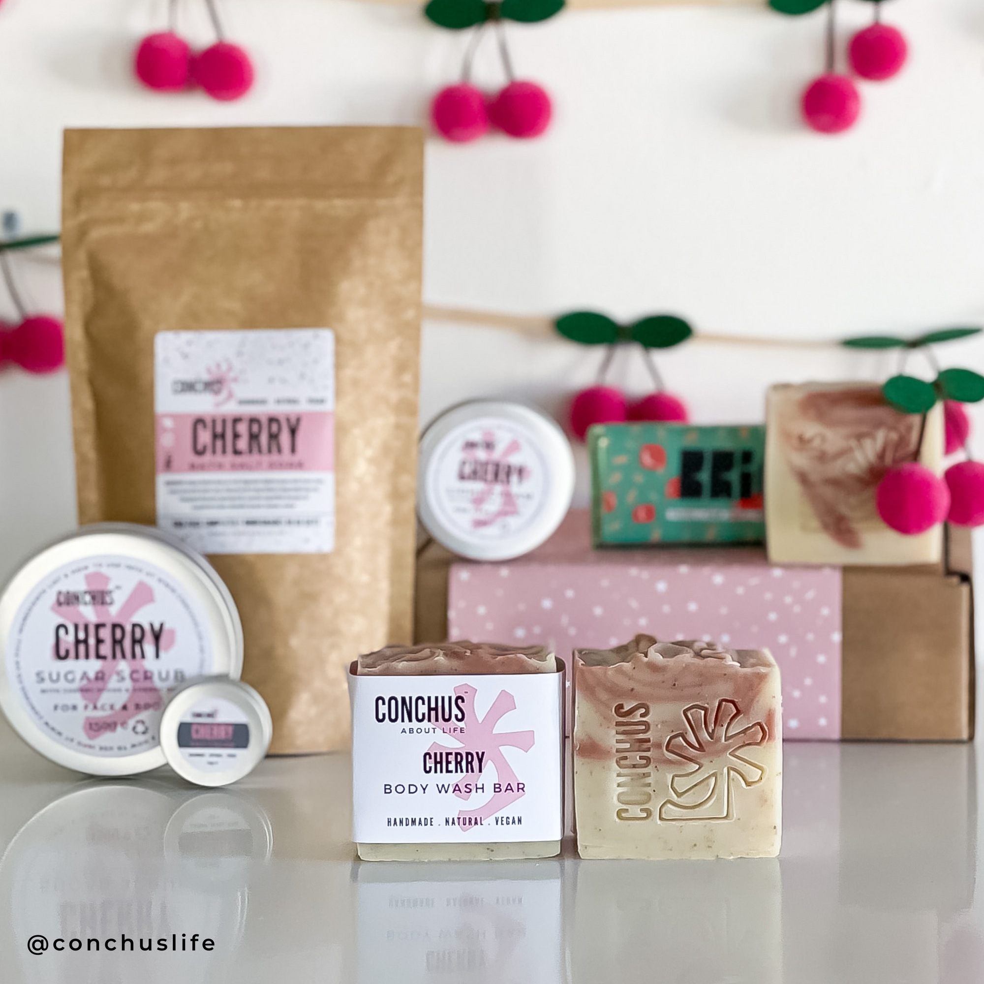 Cherry Exfoliating Body Wash Bar